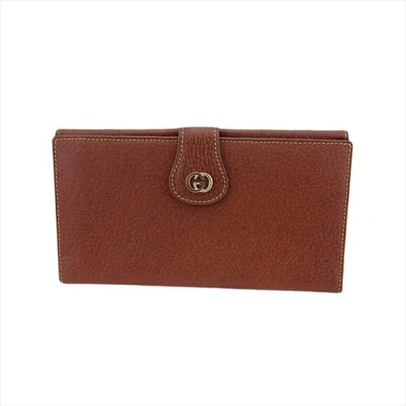 GUCCI Long Wallet Leather Authentic USED - Picture 1 of 10